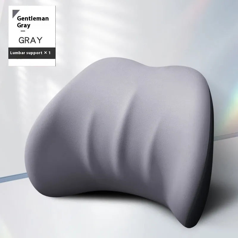 Memory foam car waist cushion in vitality red with elastic fabric cover for lumbar support