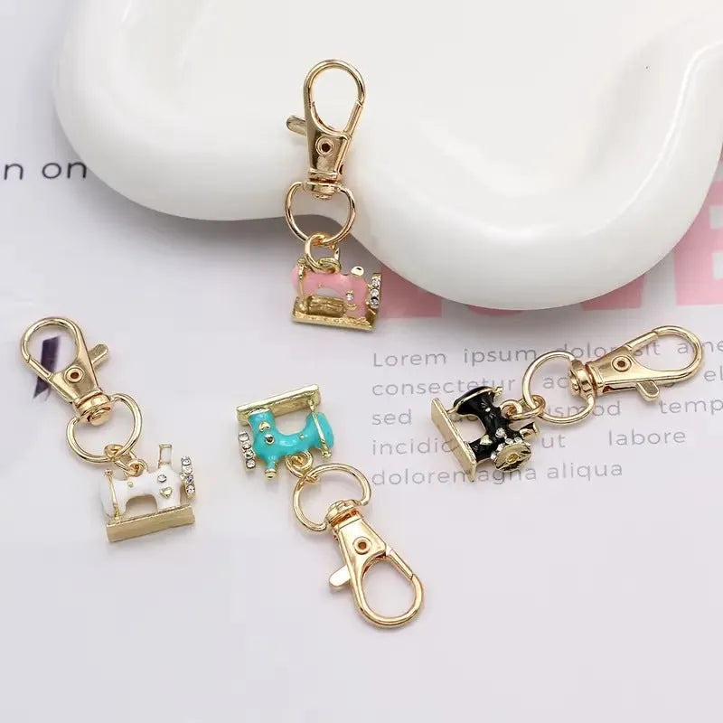 K gold colour enamel alloy pendant for DIY jewellery, shown in Pink, Black, White, or Green