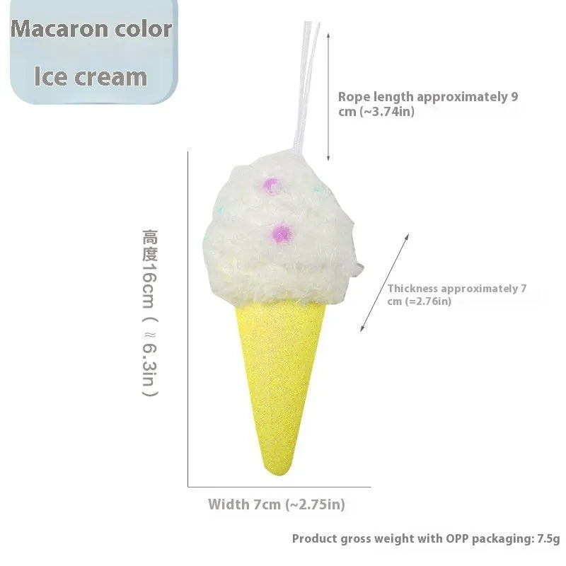 Foam Christmas pendant in macaron colours, Korean style, Ice Cream Cake shape, available in Blue Pink Yellow