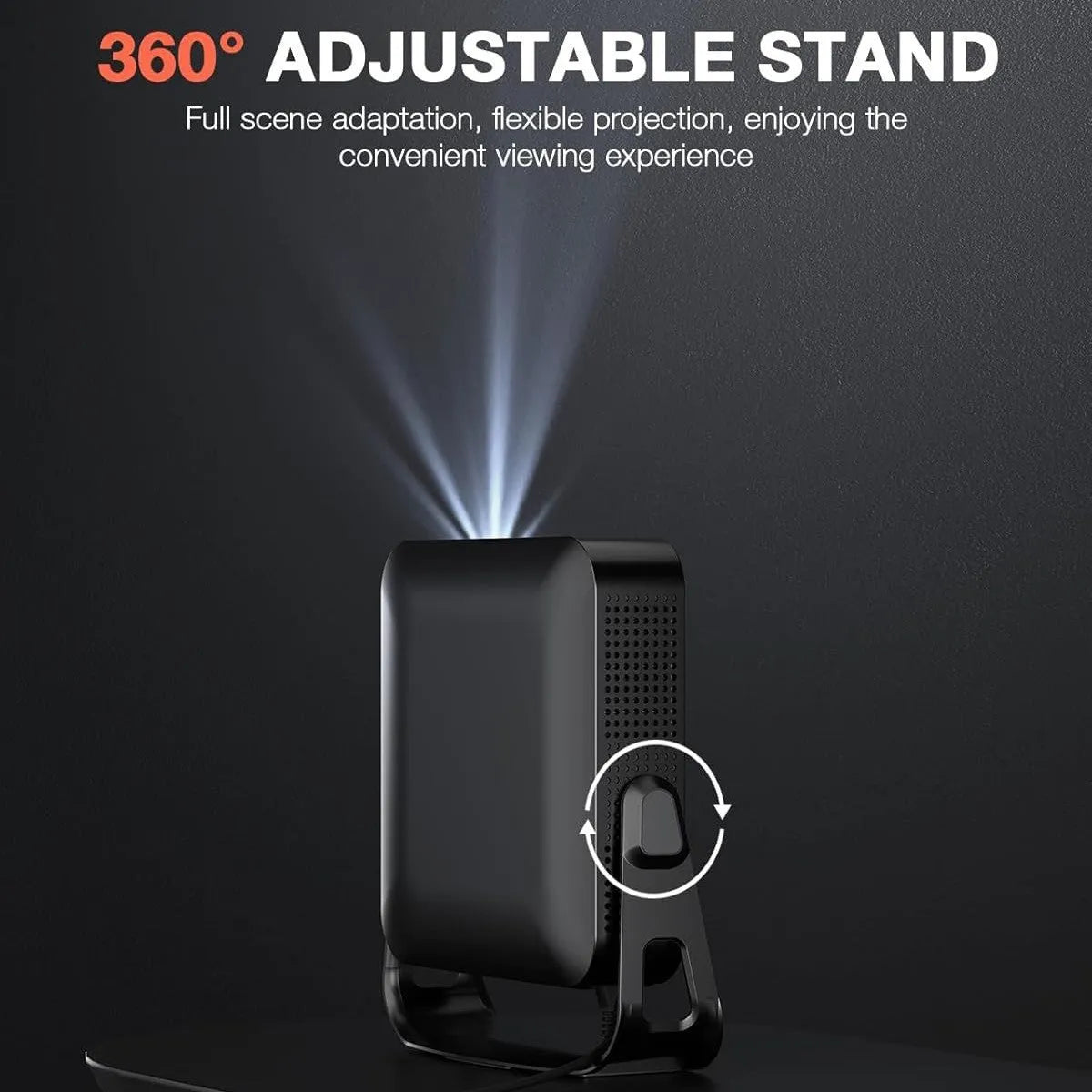 Smart HD projector with PTZ autofocus, 1080p resolution, and 200ANSI brightness