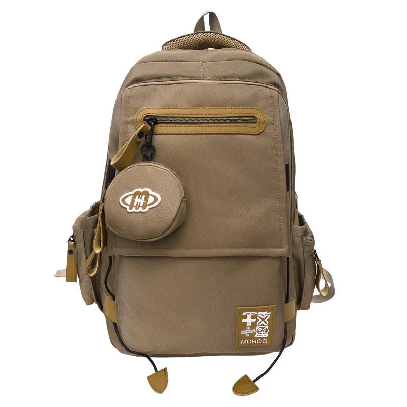 Large waterproof nylon travel backpack with contrast stitching in various colour options