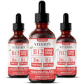 B12 Drops liquid vitamin B12 supplement bottle with dropper