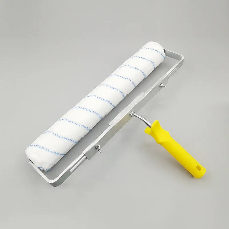 18-inch paint roller set with three brush head types on a lengthened handle for wall painting