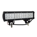 Black aluminium alloy LED roof light bar for off-road vehicles with double row LED array.