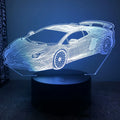USB touch remote control bedside lamp in sport car design with 16 colour modes