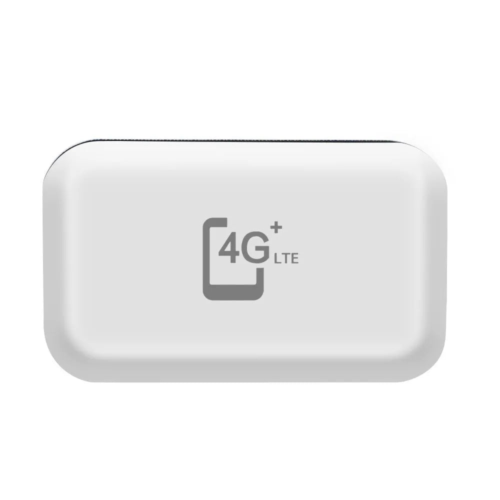 Unlocked 150Mbps Wi-Fi 4G router with lithium battery in black plastic casing