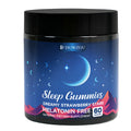 Sleep Gummy chewable supplement in picture colour option, with natural melatonin for sleep support