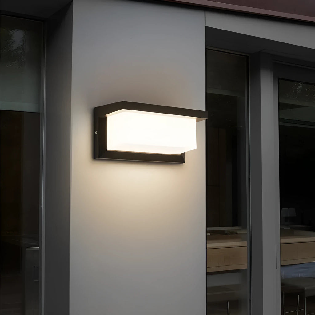 Outdoor waterproof wall lamp 18W IP65 aluminium PC shell for balcony stairs garden exterior wall warm white and pure white