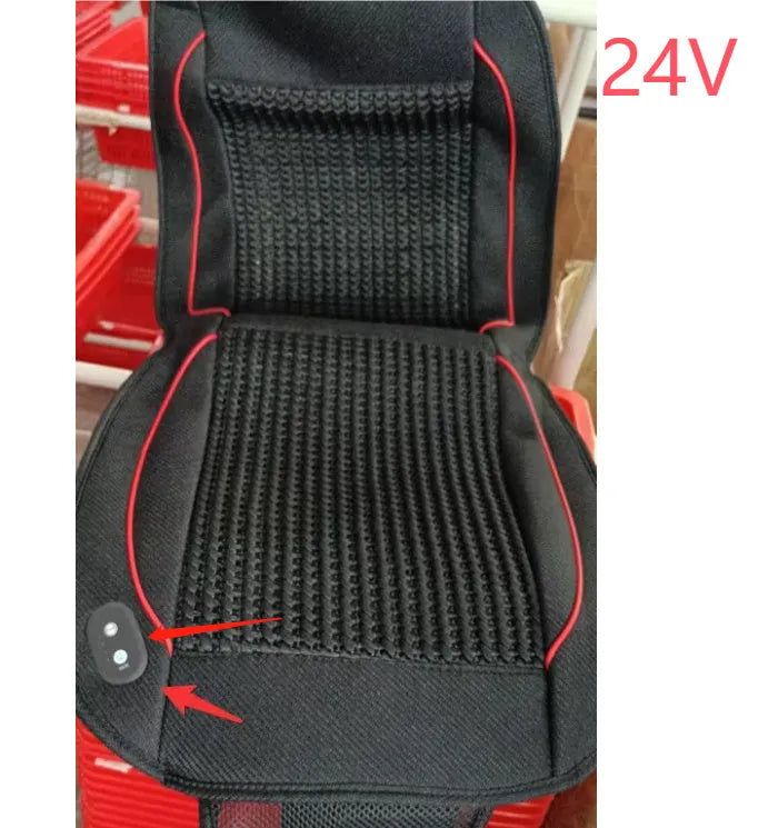 Car ventilation seat cushion in 60x60cm size with power cord, available in black, beige and coffee colours