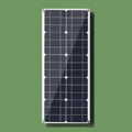30W semi-flexible solar panel for outdoor USB charging of phones and devices
