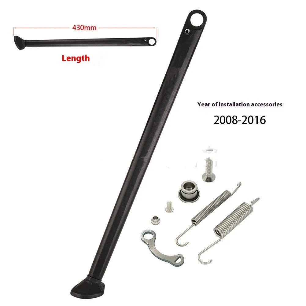 Scrambling motorcycle side stand side support for KTM and HUSQVARNA, 38cm length, black finish