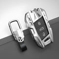 Metal mecha golf auto key shell protective cover in silver colour with buckle option