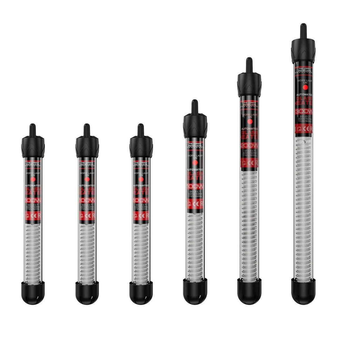 Fish tank glass pipe heater quartz thermostat submersible for aquarium fresh and sea water 100W