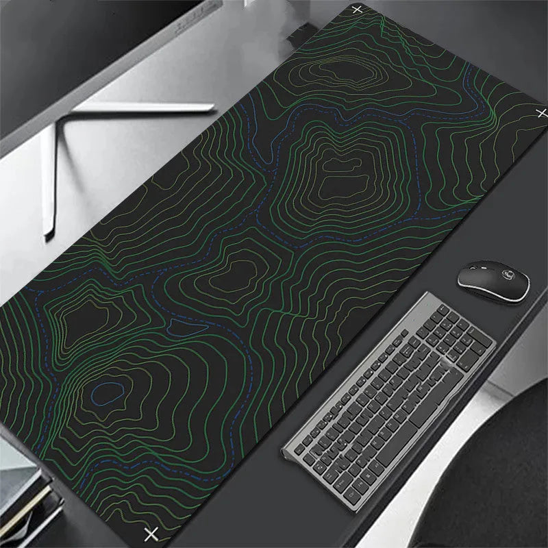 Solid colour extra long overlock mouse pad with environmentally friendly rubber base and cloth top, multiple sizes available