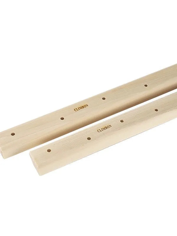 Set of three solid wood fingerboards for grip strength training in different lengths.