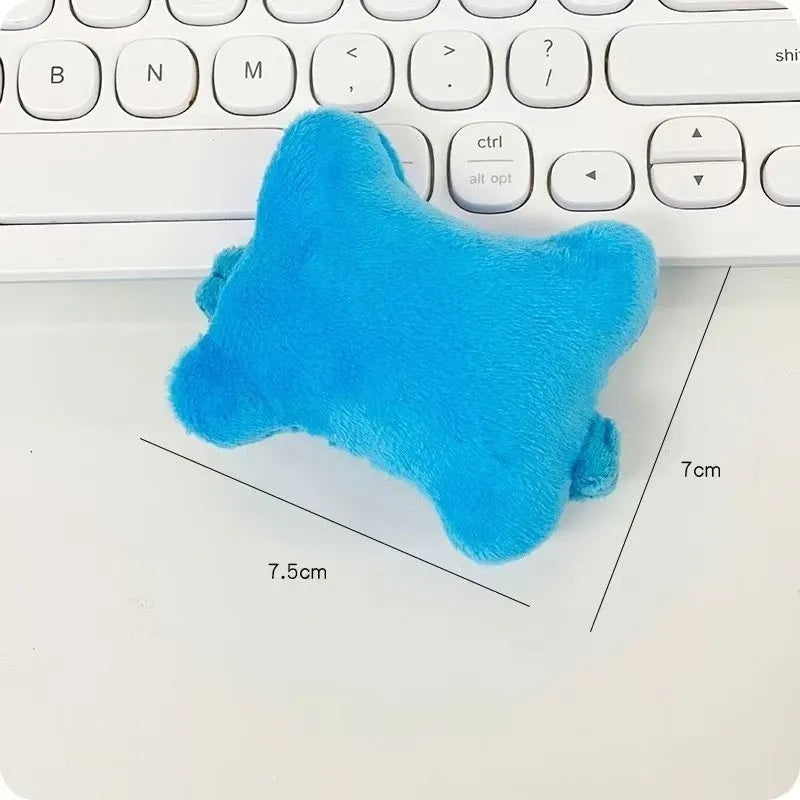 Plush polyester wrist protector mouse pad in blue, green, or pink colours