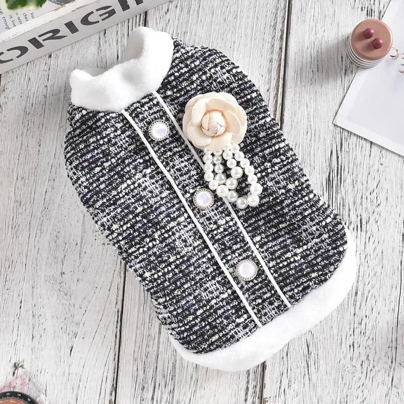 PU material clothes cat sausage jacket for small and medium pets in black or purple colour