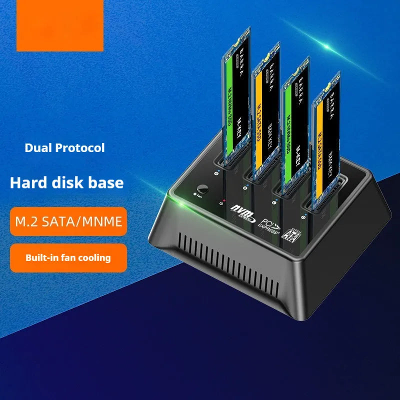 M2 dual protocol SSD aluminium alloy heatsink enclosure measuring 90x78x34mm
