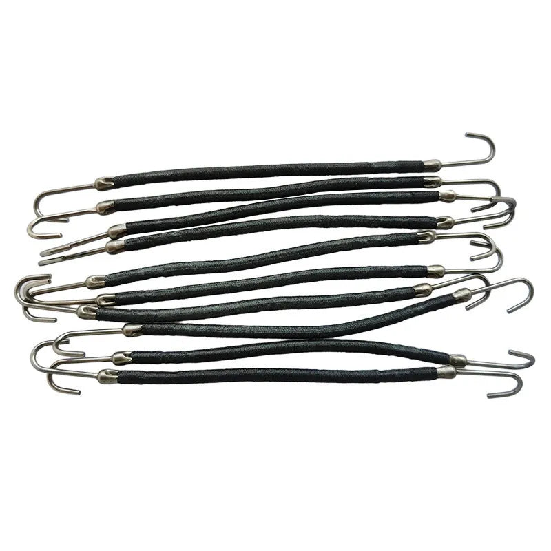 Double hook wig styling tool in black, dark brown, or light brown for securing hair extensions.