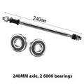 240mm mountain bike snowmobile rear modified solid beam axle kit with bearings
