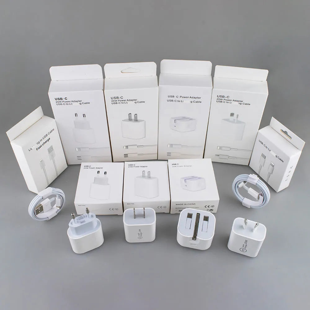 White 20W wall charger with a single Type-C port.