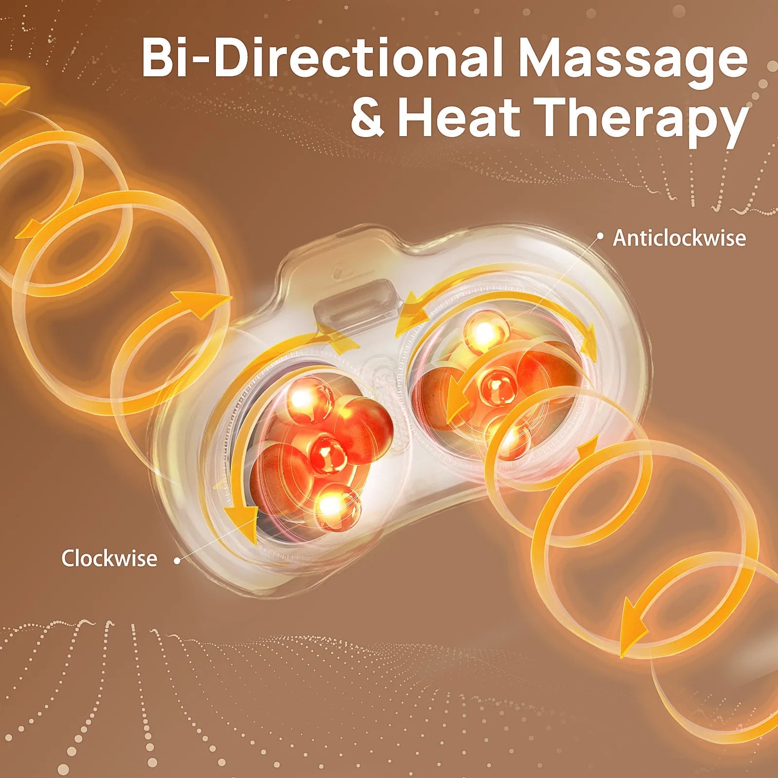 Smart Bian Stone Abdominal Massager with heat and light wave therapy, white finish, with auto kneading feature