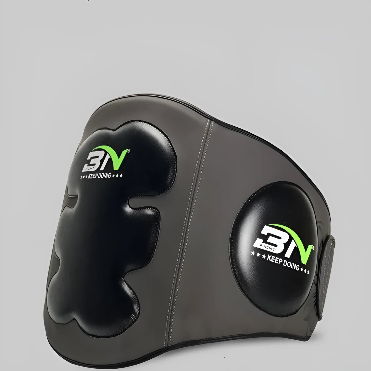 Sanda boxing waist protection target in dark grey or khaki, thickened for impact absorption.