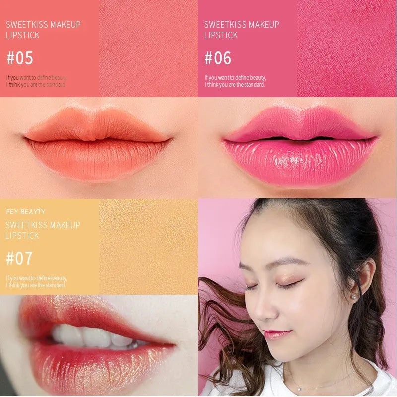 Fey Beauty moisturising lipstick bullet in Cameo Brown nude colour, 3.8g net content.