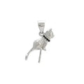 925 sterling silver cat pendant necklace with electroplated finish, shown as single pendant and with chain