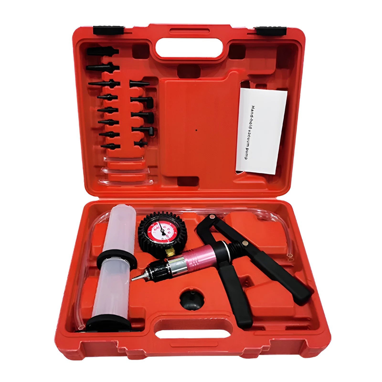 Manual aluminium alloy vacuum air blow gun for car repair cleaning tasks.