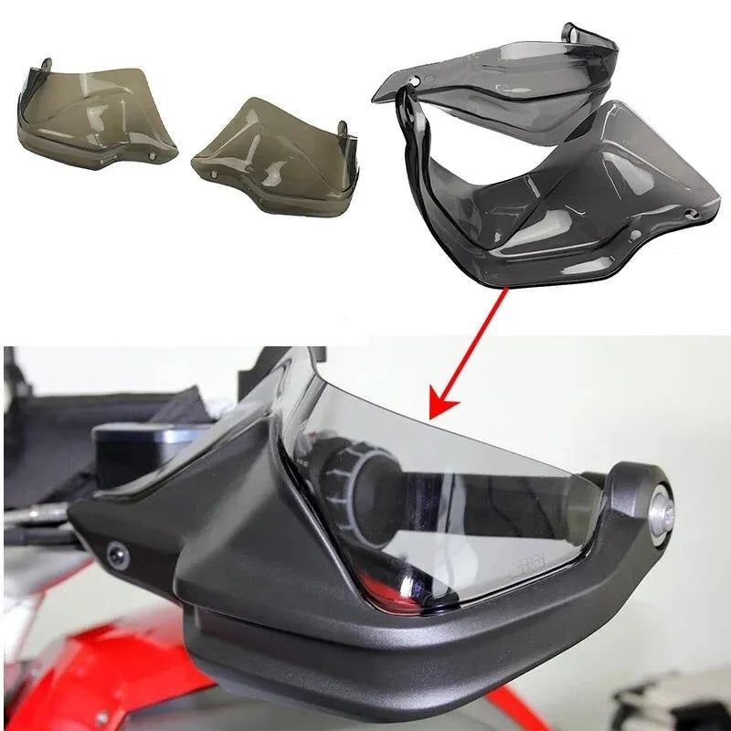 ADV handlebar heightening piece hand guard universal modification for BMW models in brown grey transparent plastic