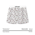 Men's leopard print woven boxer briefs in ice silk fabric showing loose casual fit