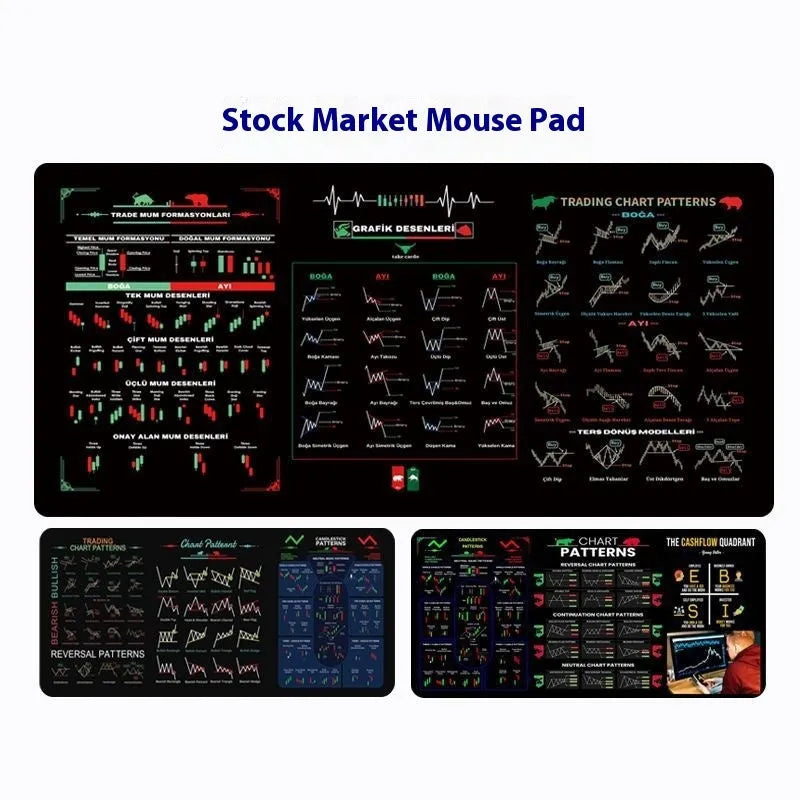 Black calculator mouse pad with anti-slip rubber base on desk surface
