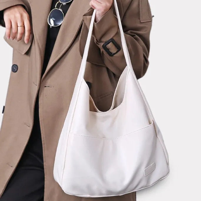 Women's European-American retro PU leather shoulder bag in horizontal square design