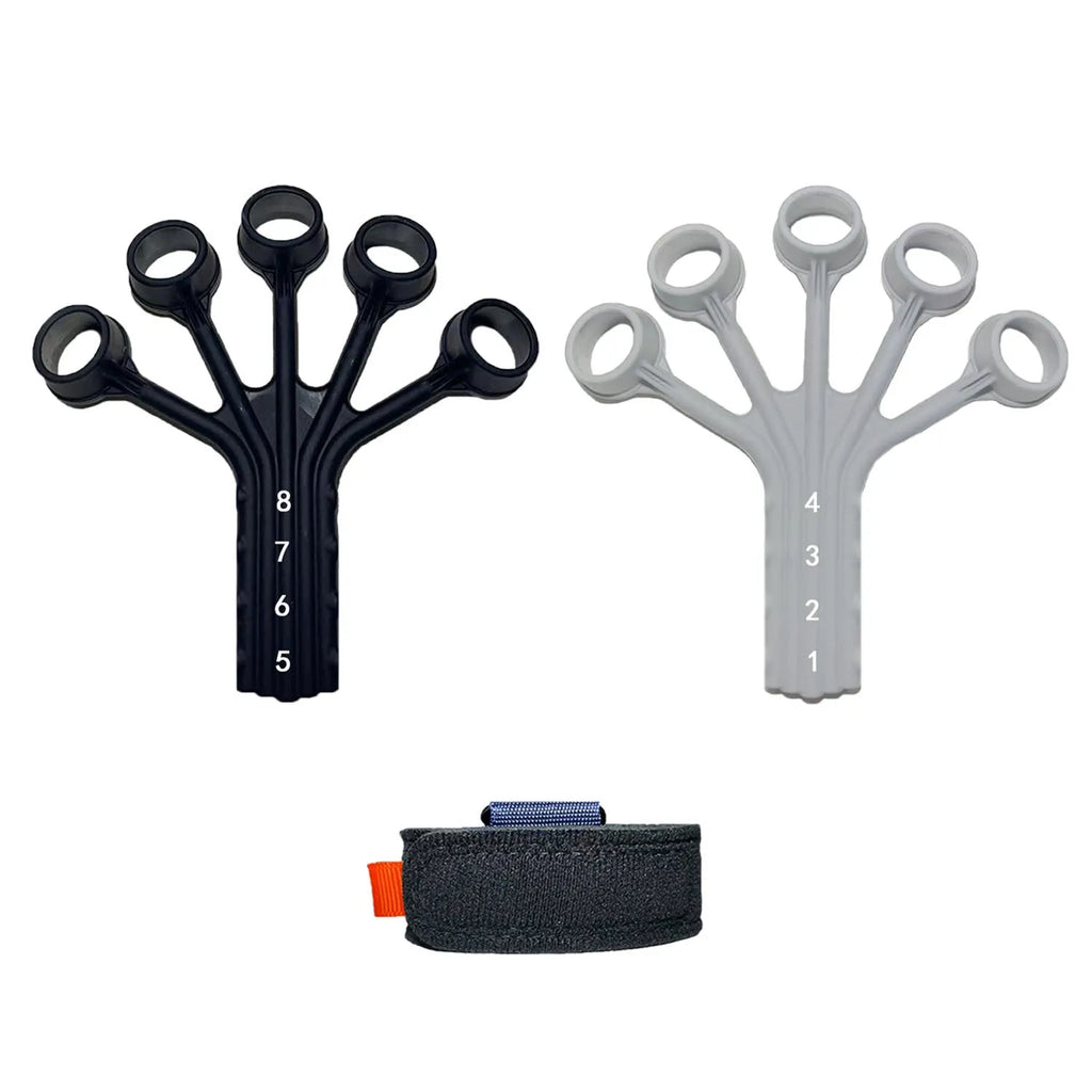 HLX silicone finger flexion extension trainer with puller and adjusting belt for hand rehabilitation