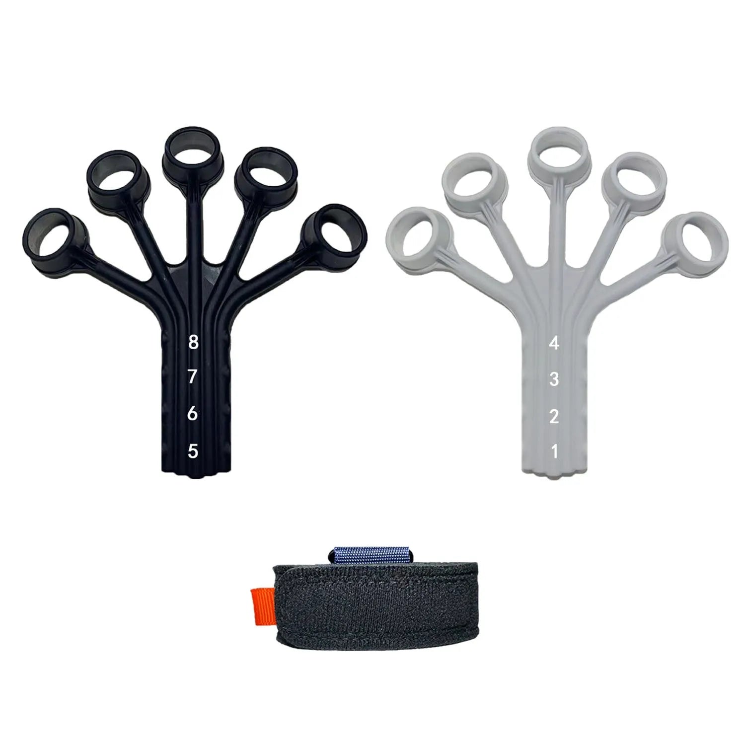 HLX silicone finger flexion extension trainer with puller and adjusting belt for hand rehabilitation