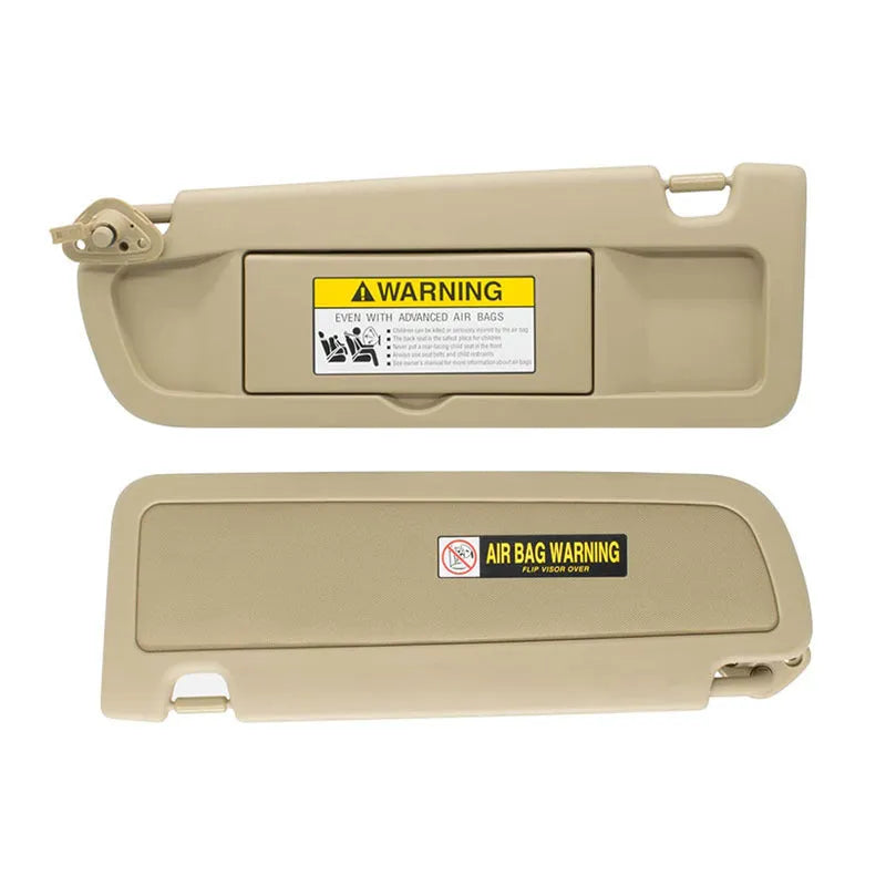 Beige PVC car sun visor pair, left and right set, part 83280-SNA-A01ZA for special vehicle models