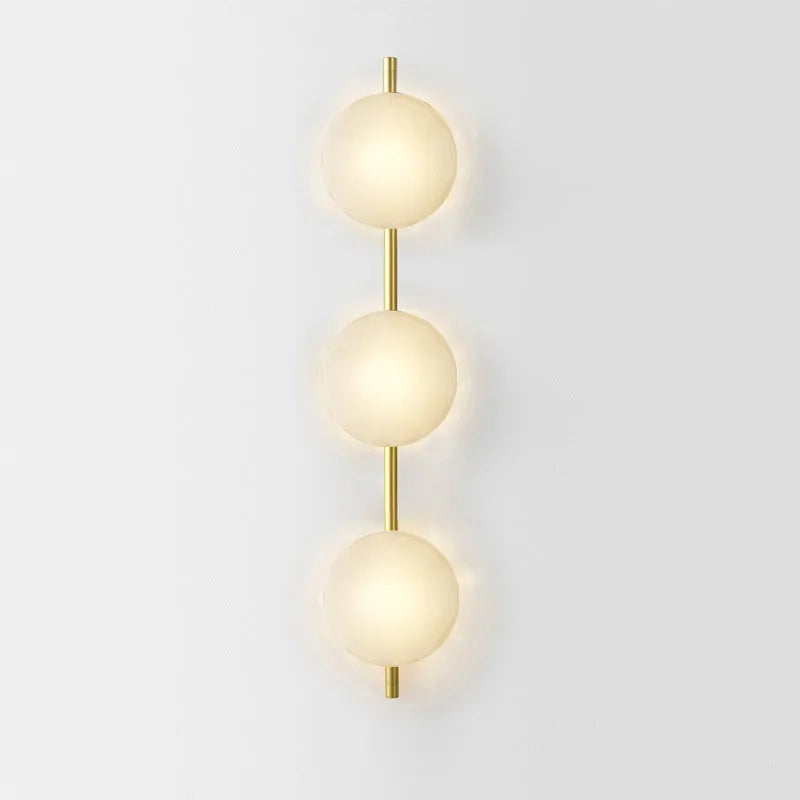 Glass art wall lamp with iron construction in transparent, smoke grey, and frosted shade options