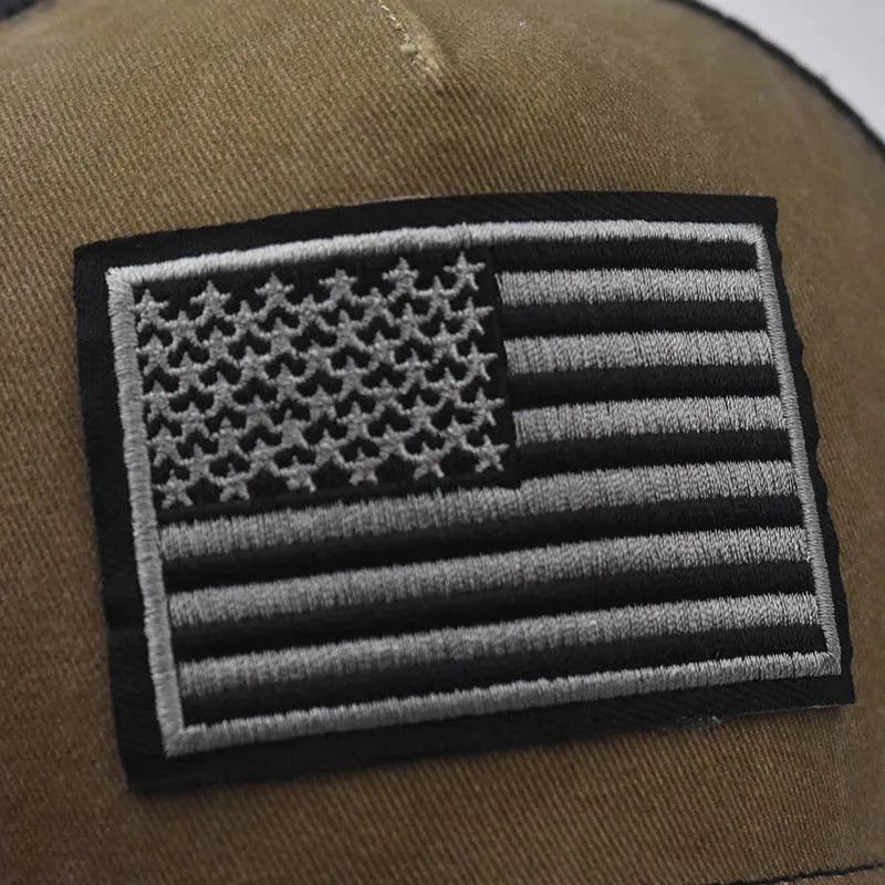 Men's washed distressed embroidered baseball cap in adjustable cotton, shown in army green