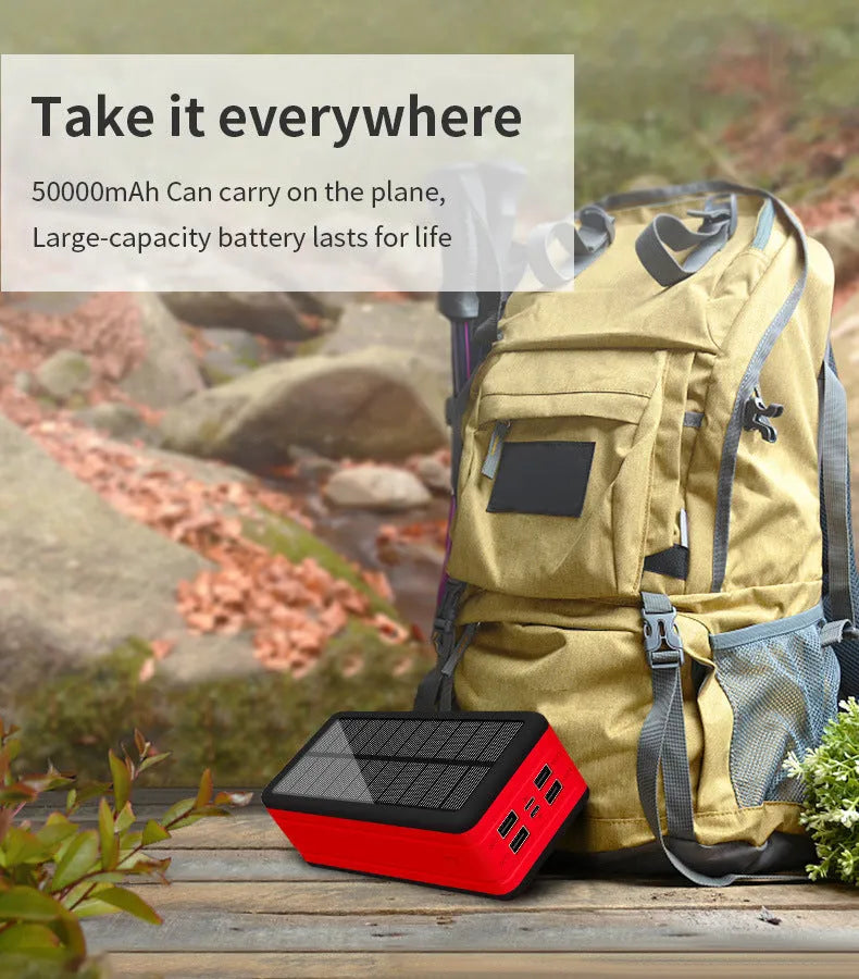 Solar wireless power bank in multiple colour options showing creative design with solar panel and wireless charging surface