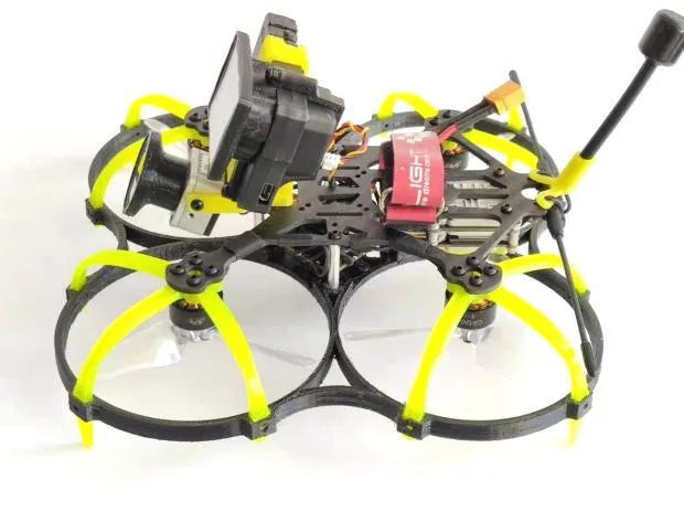 3 inch 110mm wheelbase cinewhoop frame kit with TPU carbon fibre rack for 20 camera FPV drone