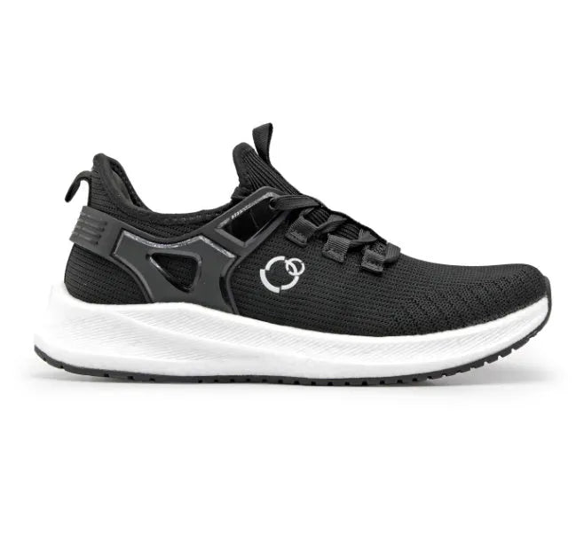 Grounded Conductive Sports Shoes in black with EVA anti-slip outsole and mesh upper
