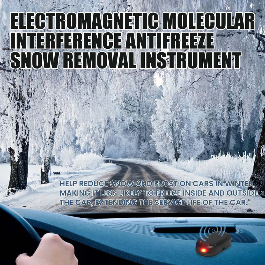 Black car windscreen de-icer tool measuring 5 by 2.6 by 1.5 centimetres.