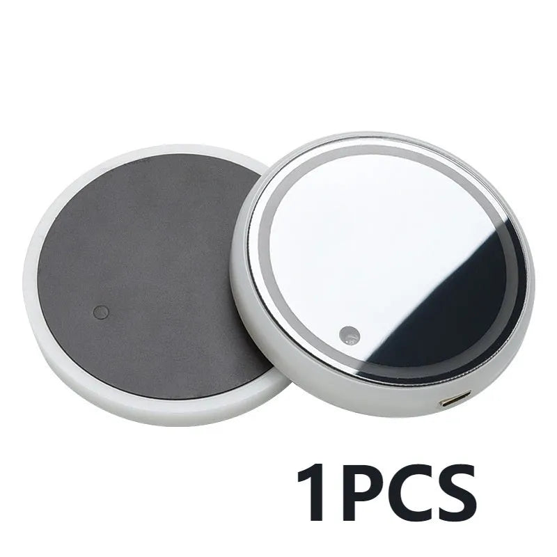 Colourful LED light-up acrylic coaster for car cup holder with USB cable