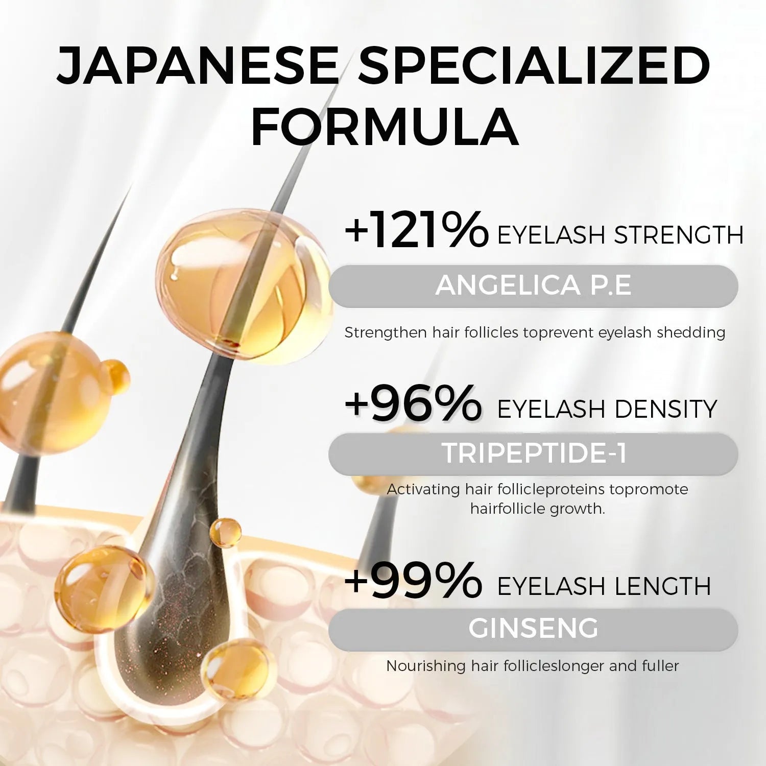 Silver bottle of 5ml eyelash growth essence nutrient solution for lash care.