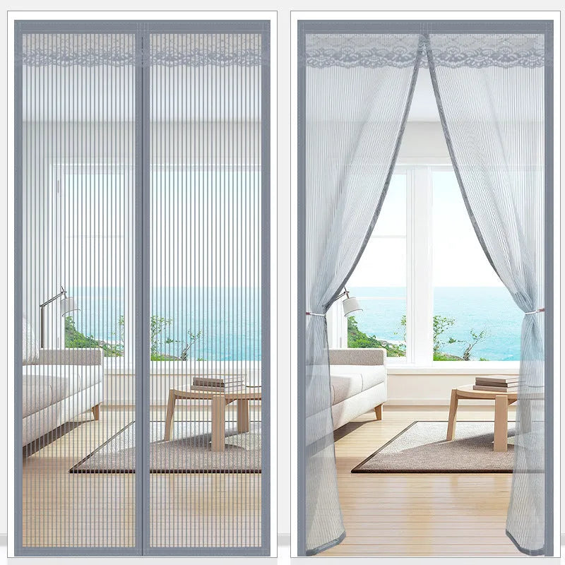 Coffee door curtain with Velcro fixing, 90x230cm, shown in solid or striped modern simplicity style