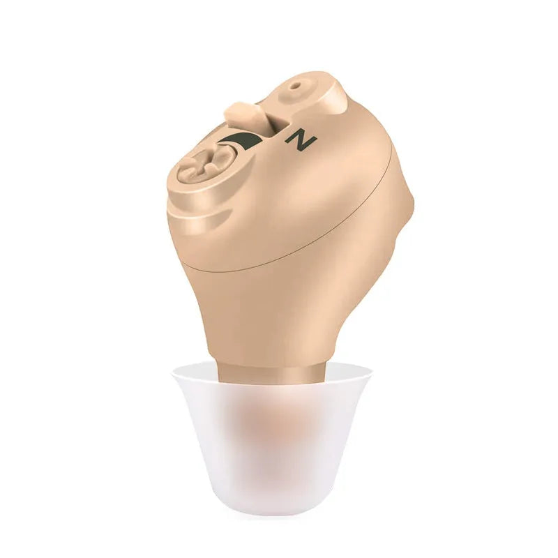 G17 intelligent noise reduction in-the-ear hearing aid in skin colour with USB charging