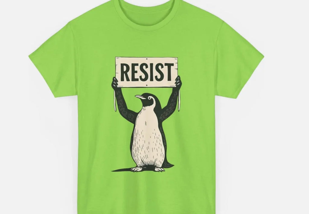 Straight-cut loose short-sleeve T-shirt in 100% cotton on a hanger, showing crew neckline in green colour.