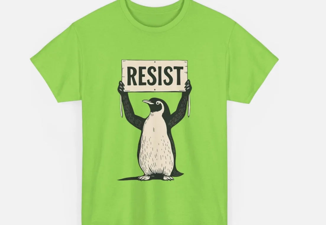 Straight-cut loose short-sleeve T-shirt in 100% cotton on a hanger, showing crew neckline in green colour.