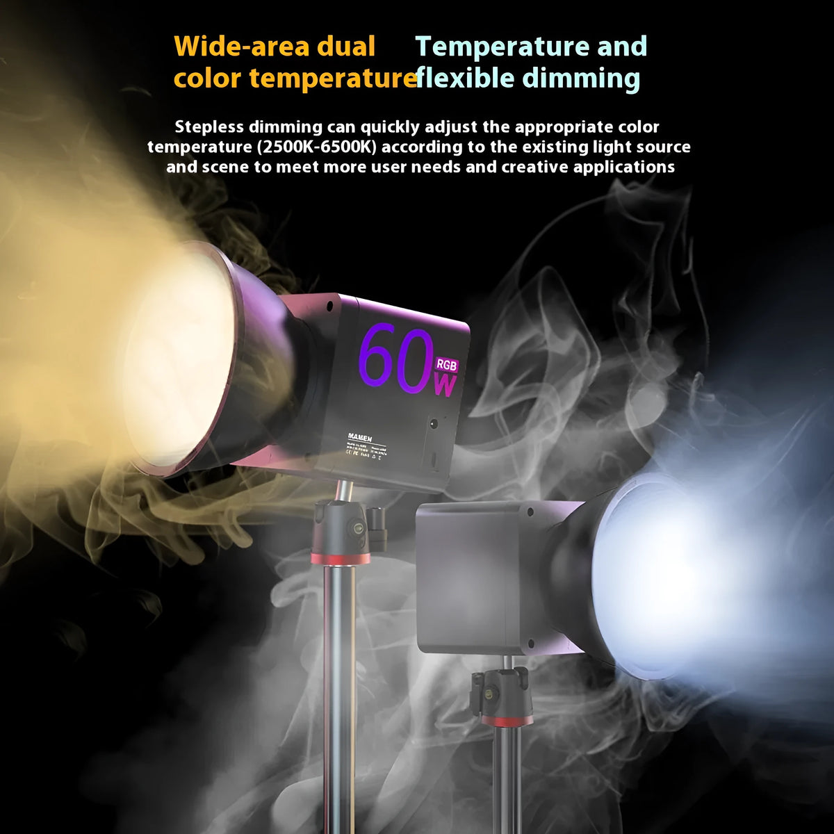 Mobile outdoor live photography handheld fill light with built-in battery, 105x95mm, LED photo lamp